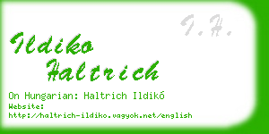 ildiko haltrich business card
